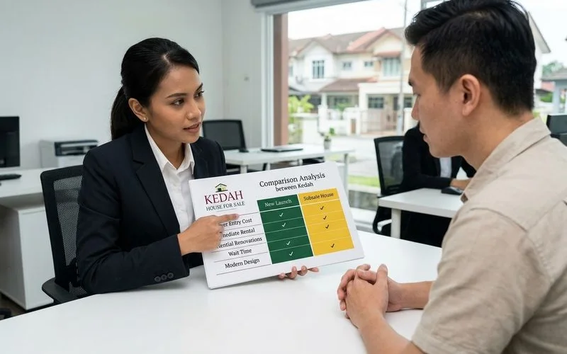 Jadual perbandingan rumah baru vs subsale