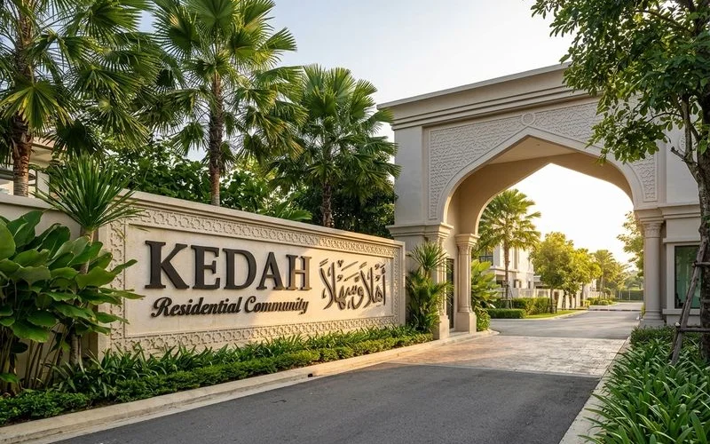 Plak nama Taman Sultan Sallehuddin Telok Chengai