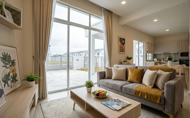 Show unit rumah teres baru